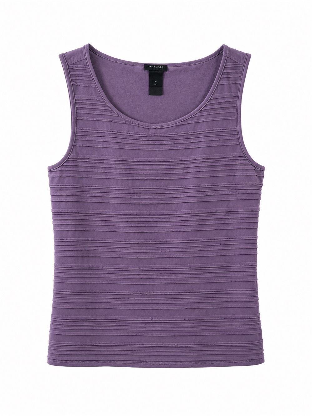 Ann Taylor Purple Ribbed Tank Top